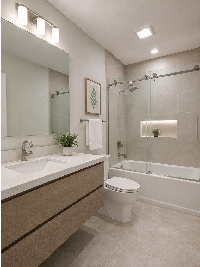 Modern bathroom after renovation