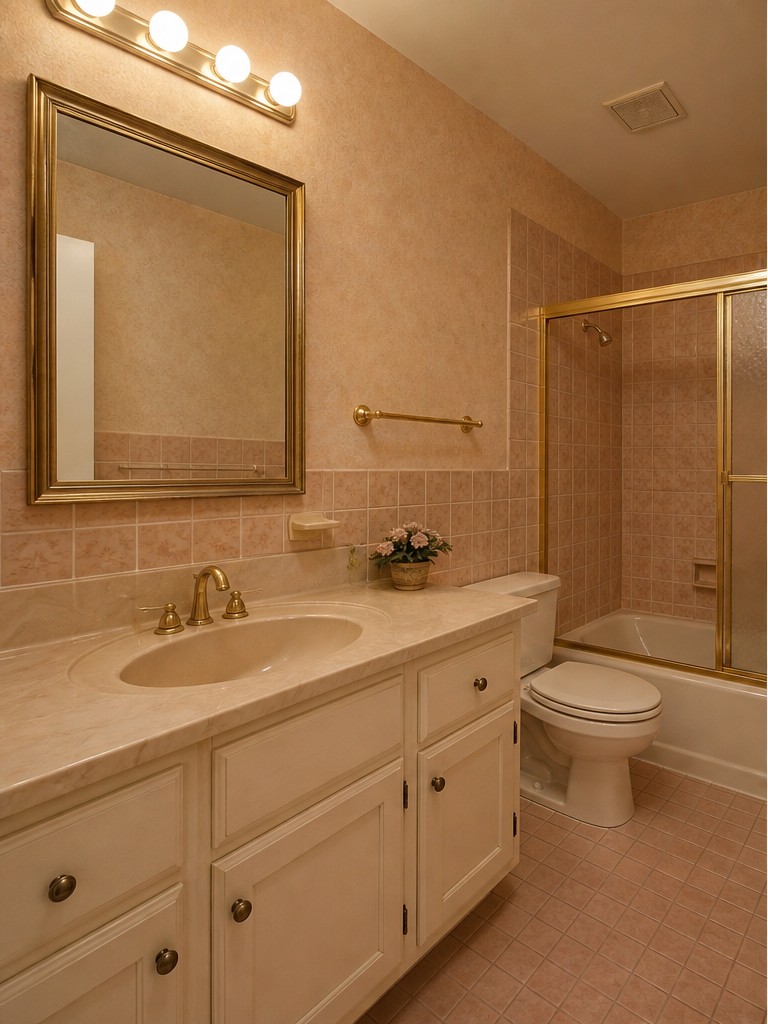 Dated bathroom before renovation